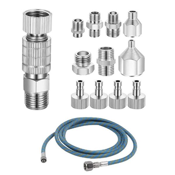 Pneumatische Werkzeuge Airbrush-Adapter-Set, Schnellspann-Set, Nylon-geflochtener Luftschlauch, für Kompressor und Schlauch