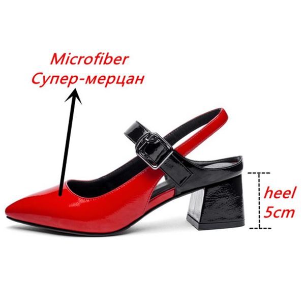 

2021 new square heel women pumps summer pointed toe buckle women shoes fashion concise singback casual party ladies shoes, Black