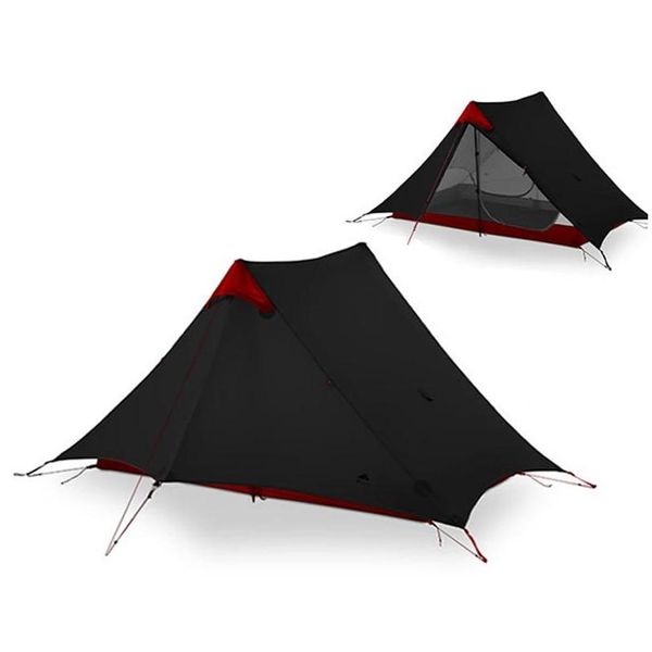 

3f ul gear lanshan 2 person oudoor ultralight camping tent 3 season professional 15d silnylon rodless tent