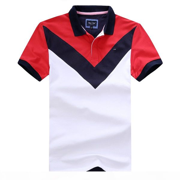 

new eden park summer men polo short patchwork fashion casual design homme polo men's polo france style big size m to 3xl be, White;black