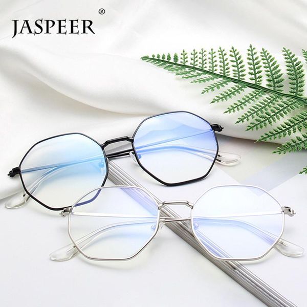 

jaspeer geometry computer glasses women anti blue ray eyeglasses men blue light blocking goggles eyewear optical frame, White;black