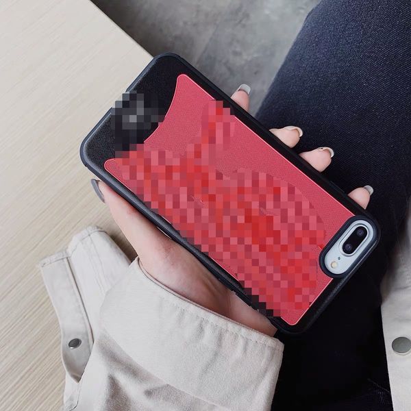 

for iphone 12 11 pro xs max xr phone case pu wallet cases with p frame slot leather case covers for s10 s10 p22 red button plus shoes, Black