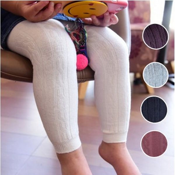 

girls pencil pant autumn winter kids korean knitted leggings solid color legging baby toddler ankle luster pencil pants, Blue