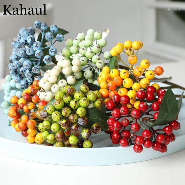 

mini artificial berries flower christmas fruit fake berry and small foam flowers decoration wedding home table plant arrangment1