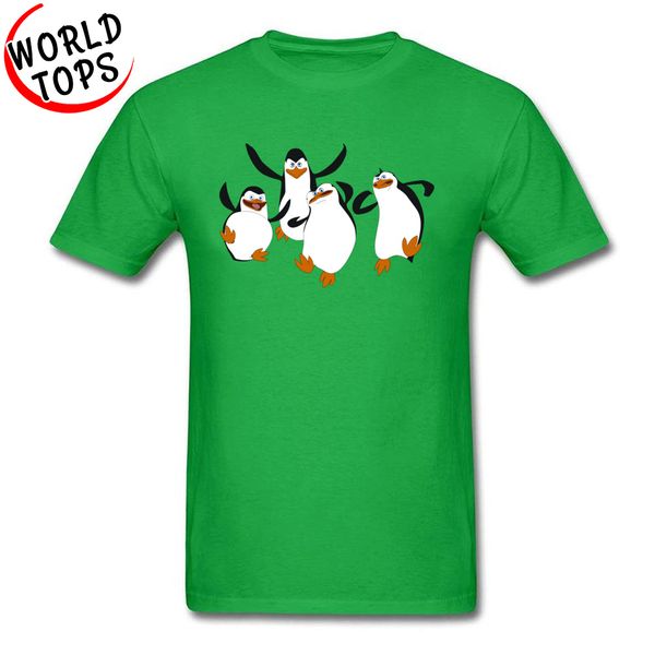 

madagascar penguins funny autumn winter streetwear green maroon pink cartoon print sim fit sport hooded sweatshirt hoodie men t shirt