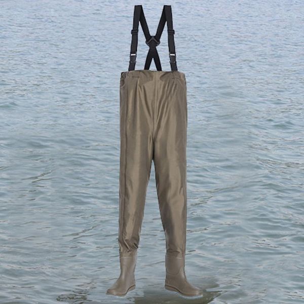 

running pants outdoor eu 36-48 fishing wading trousers men women non-slip wear wader breathable waterproof chest waders overalls pants1, Black;blue