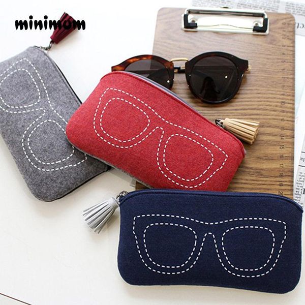 

minimum grade felt cloth sunglasses boxes luxury fabric glasses case eyeglasses accessories light easy to carry h jlleam