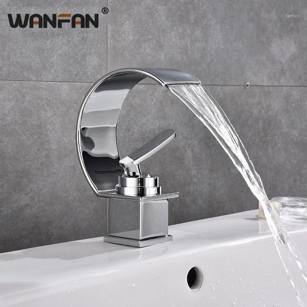 

basin faucet waterfall silve color bathroom basin sink faucet cold and water mixer single handle bathroom tap s79-4181