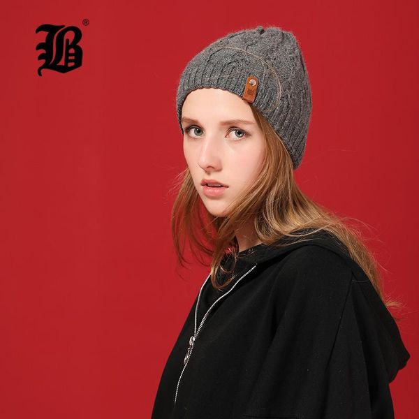 

flb] зима вязаная шерсть hat для женщин warm вскользь beanie caps winter марка gorros mujer invierno моды дамы шляпы 17037 jlltvn xjfshop, Black;white