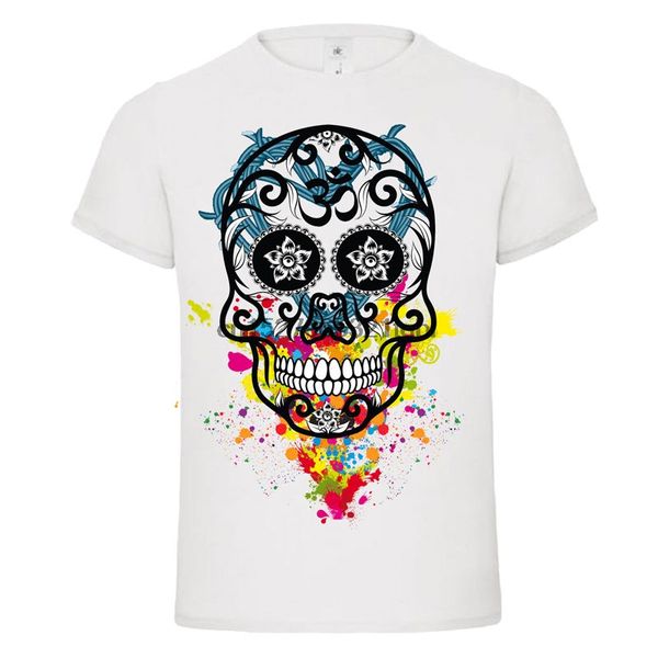 

barbed wire skull splat day of dead el muerte tattoo dtg new design cool casual pride men new fashion sport hooded sweatshirt hoodie t shirt