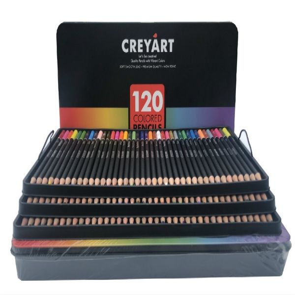 

120 180 colors wood oil colored pencils profesional set artist painting for drawing sketch school art supplie y200428
