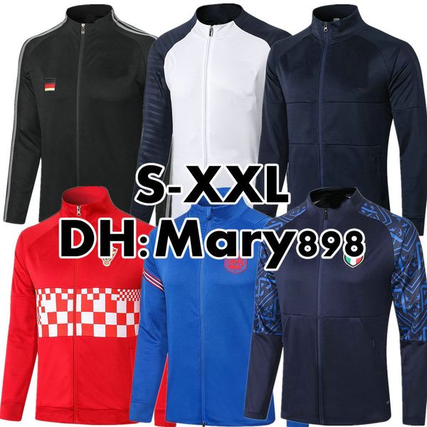 

new super quality 2020 2021 soccer sets/tracksuits 2020 2021 france germany italy training wear/sold separately jacket s, Black
