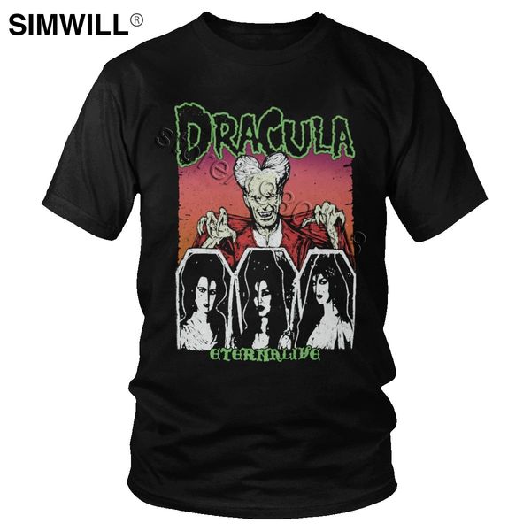 

sport dracula vampire tees cool summer cotton t-shirt men's short sleeved crew neck rock punk eternal t shirt streetwear gift