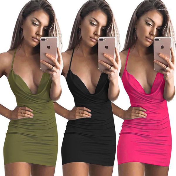 

dress deep v-neck backless bodycon dresses natural color sleeveless casual dresses women clothes new style womens, Black;gray