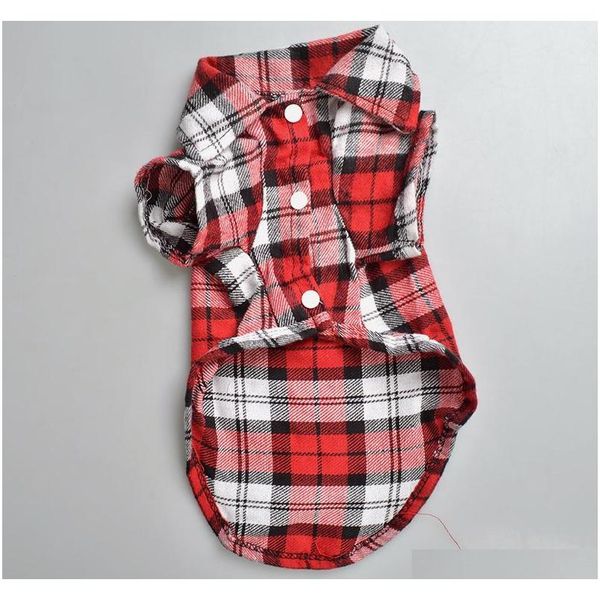 

plaid shirt style pet cloth cute pet spring and summer clothes dog apparel multiple colors and sizes 6cqnt