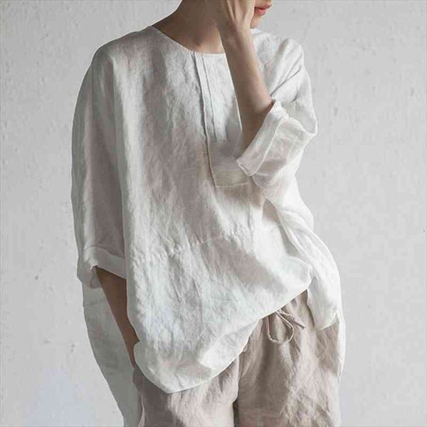 

plus size 5xl casual cotton linen women blouse womens white blouses summer blusas lady loose and blouses
