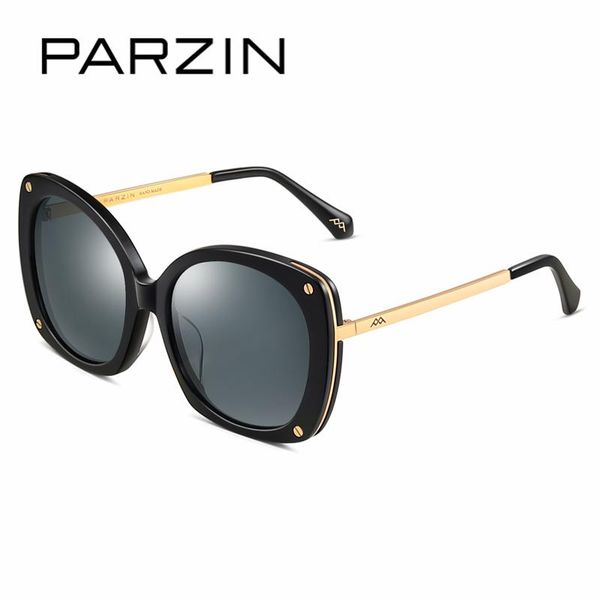 

parzin square sunglasses for women butterfly vintage polarized oversized frame sun glasses for driving summer anti-uv goggles, White;black