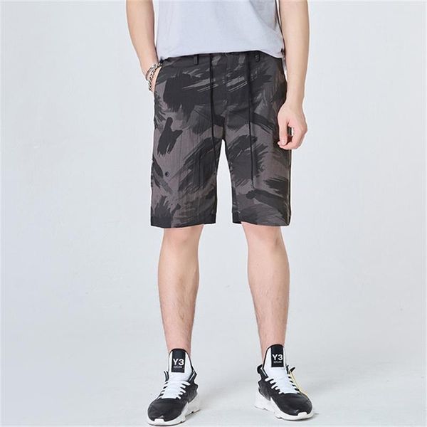 

men's shorts 2021 summer camo stretch brand cargo, White;black