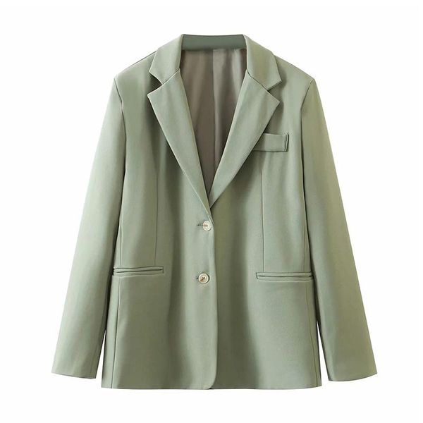 

women notched neck solid blazer suit long sleeve single breasted elegant office coat outerwear casual pocket jacket lady, White;black