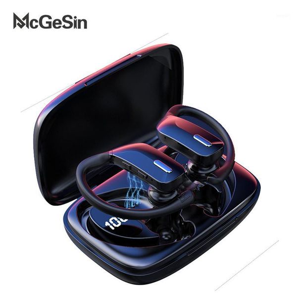 

mcgesin new tws earphone wireless bluetooth headphones sport earbuds gaming headsets led power display music earphones with mic1