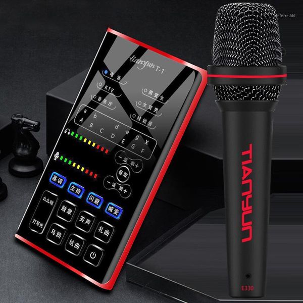 

microphones direct selling mobile phone live sound card fast hand national k song singing equipment computer1