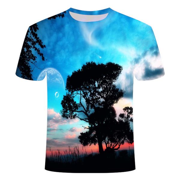 

anime palm tree beach men 3d print shirts plus size funny hentai men clothing