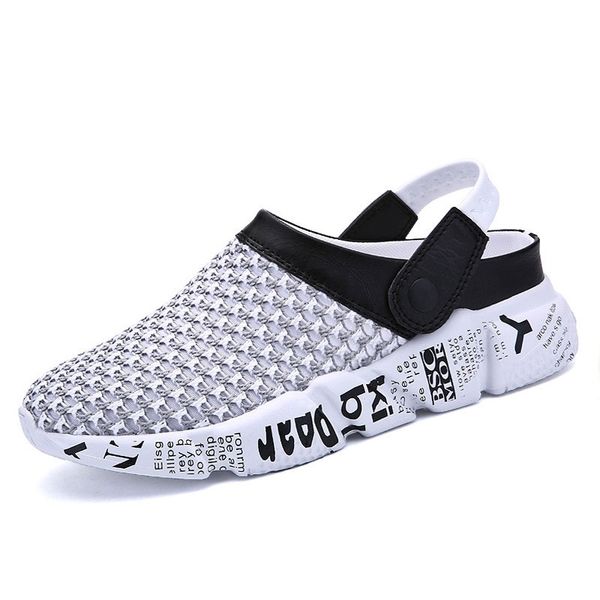 

men beach shoes,slip on garden shoes lightweight beach sandals for men sneakers slippers men shoes big size 39-46 y200107, Black