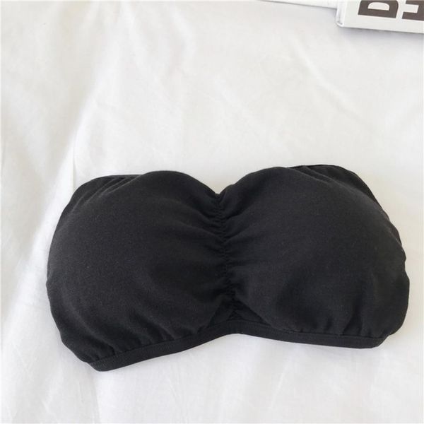 

summer girls strapless bra women stretchy wrap tube sizesize, Red;black
