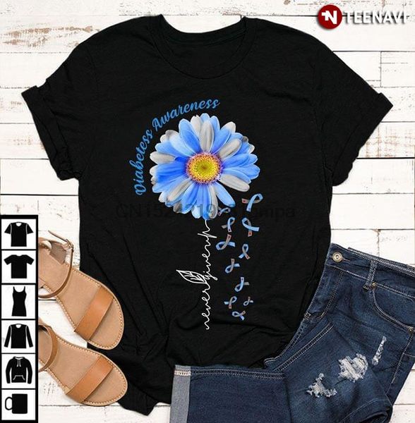 

спорт мужчины тенниска daisy diabetes awareness никогда не сдавайся женщины футболки