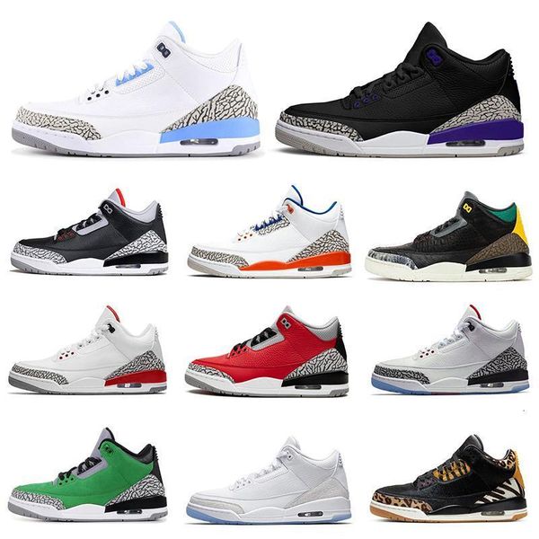 

jumpman unc 3 3s court purple men basketball shoes red cement tinker oregon pit crew grateful mens trainers sports sneakers -13, Black