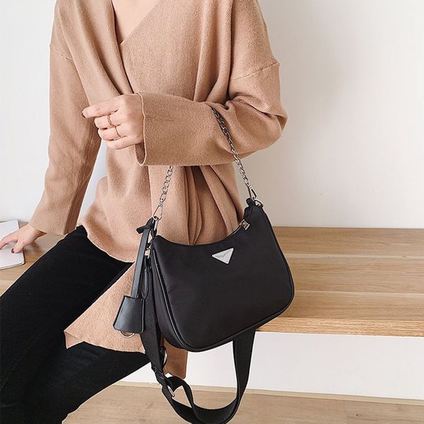 

explosion womens nylon messenger cross body bag three in one action handbag fashion leather shoulder portable bags total 3 purses and handba