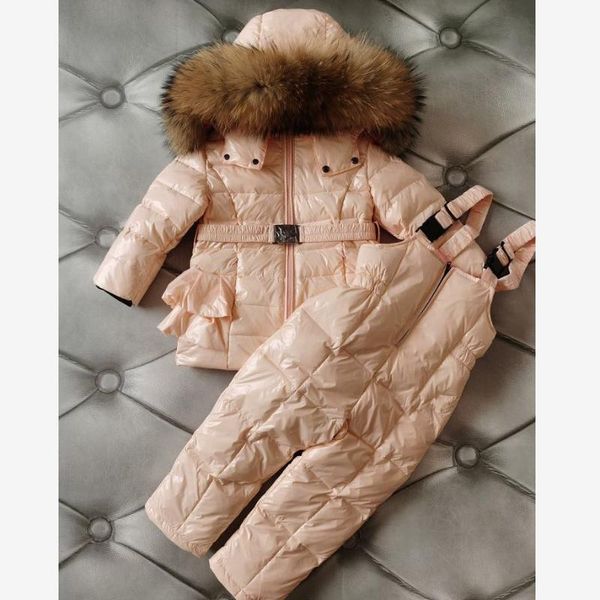 

russian winter children hooded warm coat kids thicker waterproof snow wear outerwear real fur collar parka down jackets y3217, Blue;gray