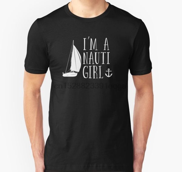 

men short sleeve tshirt sailing boating funny design womens im a nauti girl t shirt women t-shirt sport hooded sweatshirt hoodie
