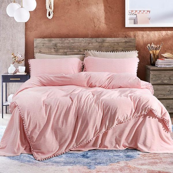

4pcs milk ball luxury bedding sets bed set double  king size duvet cover bed sheet set pillowcase