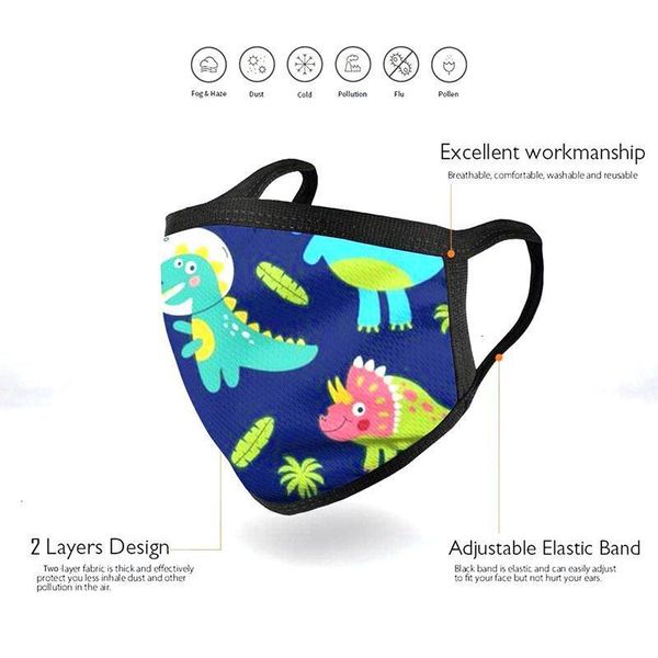 

mask unicorn dinosaur usa face flag dust designer personalized 3d printed cotton fabric adjustable protective face masks