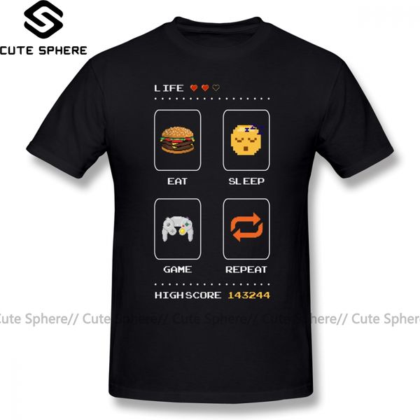 

summoners war eat sleep game repeat short sleeve 6xl percent streetwear awesome tshirt sport hooded sweatshirt hoodie men t shirt