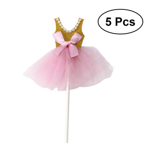 

5шт девочек на день рождения кекс топпер декор блеск princess tutus платье торт топперы балерина юбка кекс выбирает вечеринку a3 jlljjt