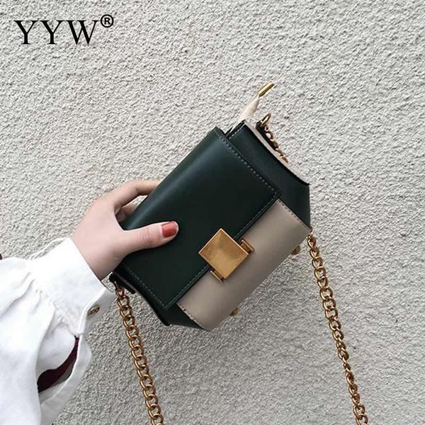 

pu leather small messenger bags girl easy matching cutes mini shoulder bags vintage retro crossbody chain solid clear