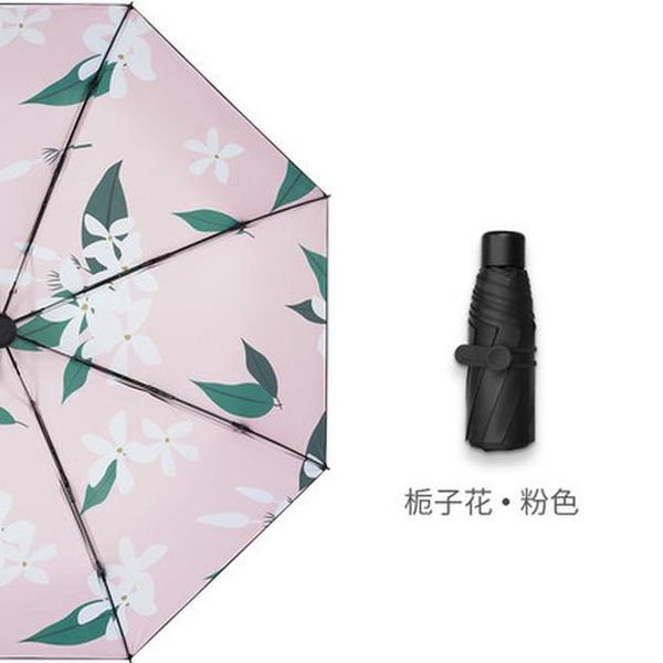 

ultra light sun umbrella rain women flower 5 fold portable uv protection umbrella for girls upf 50 mini compact umbrella u5b47 bbyhsl