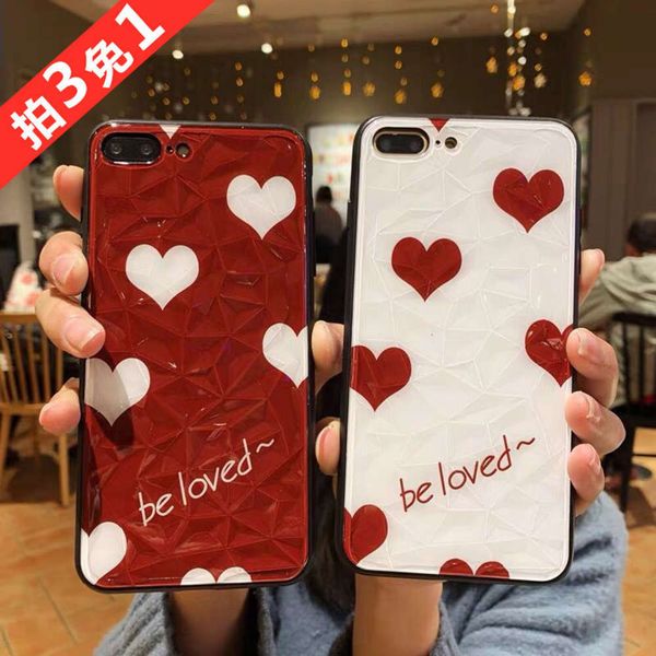 

7 8p 8plus mobile phone pattern case drill soft silica gel package fall proof 6