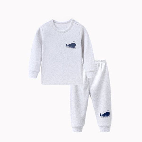 

pajamas autumn children's winter home suit men's and women's high waist two piece set, Blue;red