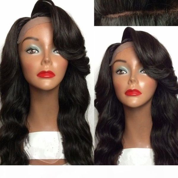 

baby hair lace front wigs 100% in stock full lace wigs full lace wigs glueless human hair peruvin wavy natural hair, Black;brown