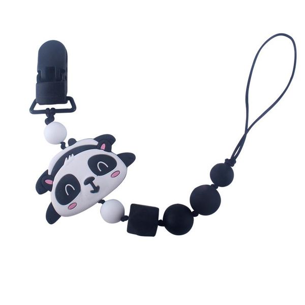 

black for bear xcqgh chain baby pacifier boy teething strap girl holder grey teether leash infant cute qyluko mywjqq