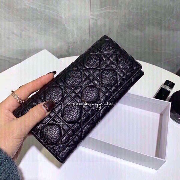 

luxurys designers genuine leather classic long wallet women fashion card holders clutch wallet purse bag with box, Red;black
