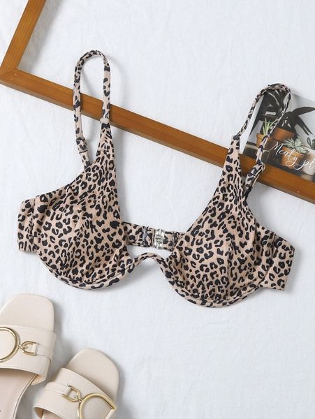 

leopard underwire bikini c0ne#, White;black