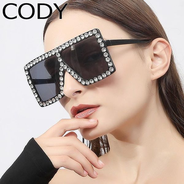 

q2025 square sunglasses women design pink diamond glasses female men vintage sun glasses uv4001, White;black