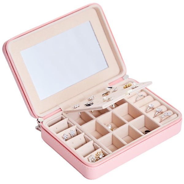 

1pcs new portable pu fresh and simple ear nailboard jewelry box earring ring multifunctional jewelry receiving box wholesale1pcs bbyxwb