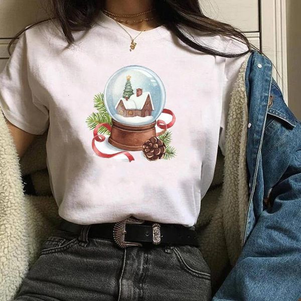 

women print holiday winter snow new year christmas womens tees ladies graphic female lady t-shirt t shirt t-shirts, White