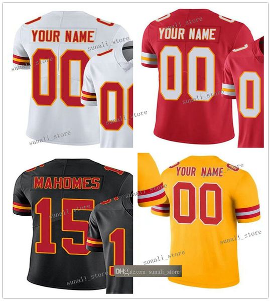 

stitched new men women kids 15 patrick mahomes 14 sammy watkins 87 travis kelce 10 tyreek hill 7 harrison butker 13 byron pringle jersey, Black;red