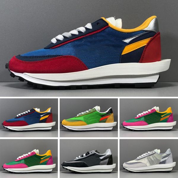 

waffle ldv dio chunky dunky nylon white black nyc pigeon women mens running shoes undercover daybreak sports trainers size 36-45, White;red